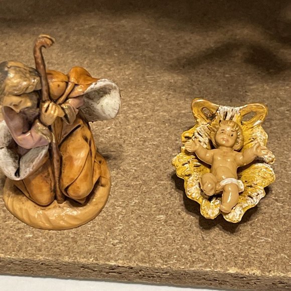 vintage 1989 fontanini manger nativity lot Mary Joseph Jesus Wise Men Animals - Picture 10 of 12